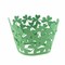 Green "Clover Leaf" Lace Cupcake Wrappers & Liners | 25 PC Set